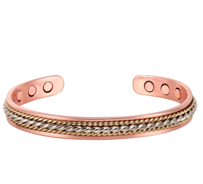 Tribus magnetarmband i koppar
