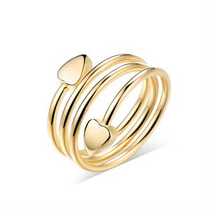 Guld hjärta magnetring i koppar