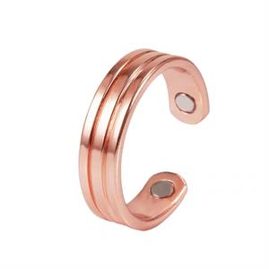 Golden Stribe Magnetring i Kobber