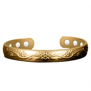 Golden Flower Koppar Magnetarmband