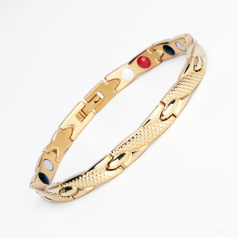 Hera Gold Magnetarmbånd i Rustfrit Stål