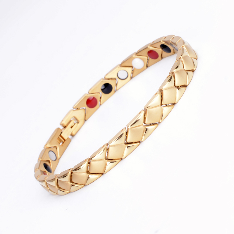 Mini Cube Gold Magnetarmband i Rostfritt Stål