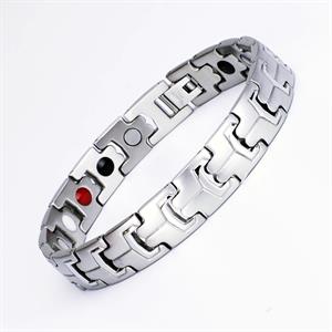 Magnum Silver Magnetarmband i Rostfritt Stål