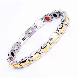 Mahal Silver/Gold Magnetarmband i Rostfritt Stål