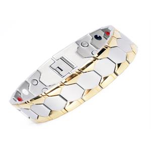 Cubus Silber/Gold Magnetarmband aus Edelstahl