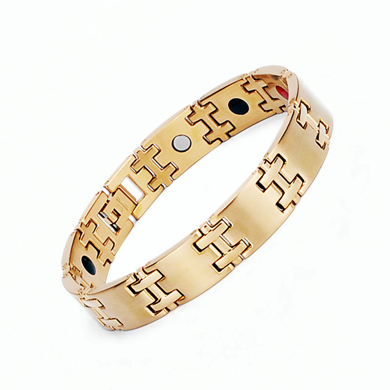 Liga Gold Magnetarmband aus Edelstahl