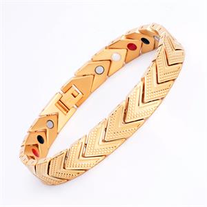 Goldener Pfeil Magnetarmband aus Edelstahl
