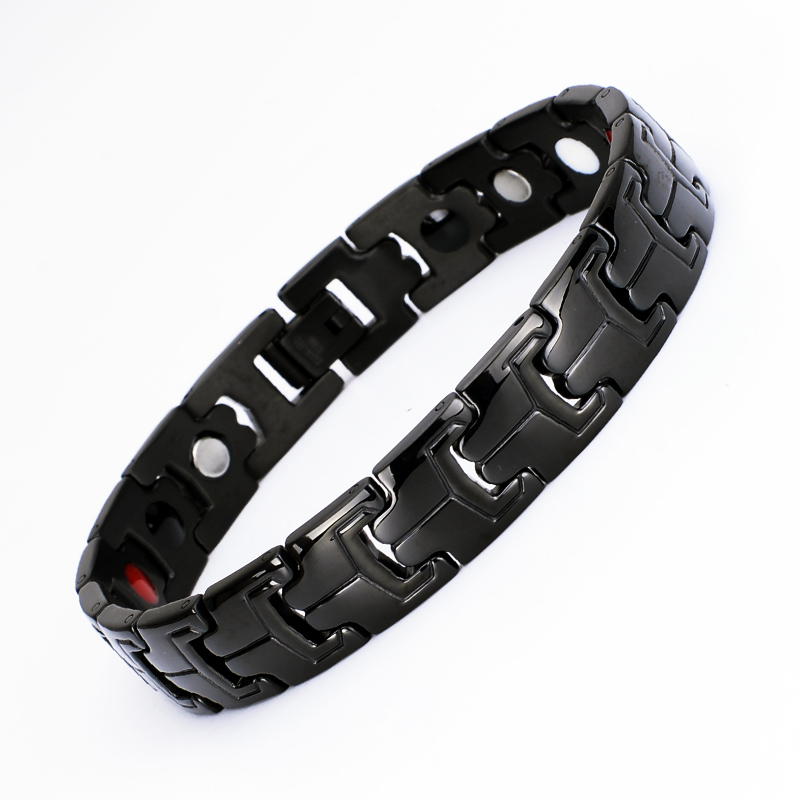 Magnum Schwarz Magnetarmband aus Edelstahl