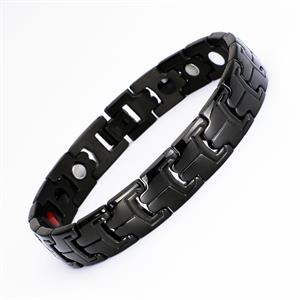 Magnum Schwarz Magnetarmband aus Edelstahl