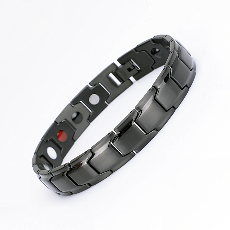 Pars Schwarzes Magnetarmband aus Edelstahl
