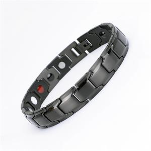 Pars Schwarzes Magnetarmband aus Edelstahl