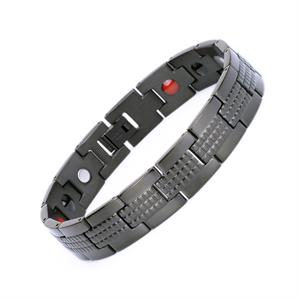 Puncto Schwarz Magnetarmband aus Edelstahl