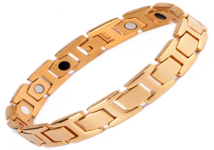 Spring Gold Magnetarmband i Rostfritt Stål