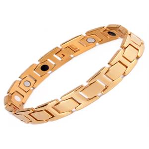 Frühlingsgoldenes Magnetarmband aus Edelstahl