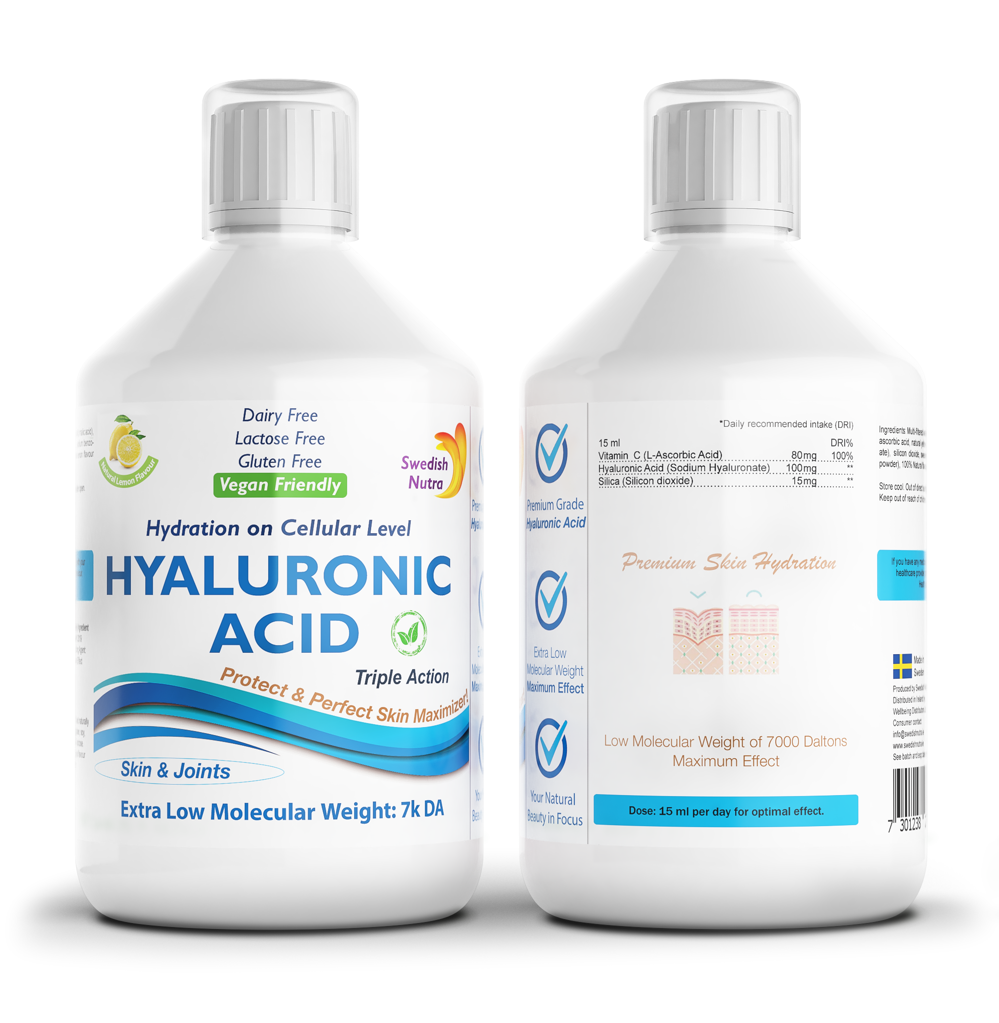 Hyaluronsyra 500 ml.