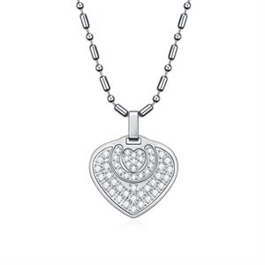 Zirkon Silver Heart Energy Magnethalskjede