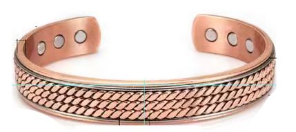 Swirl Kobberarmbånd med Magneter
