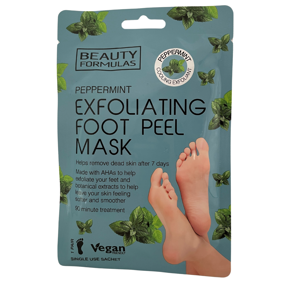 Exfolierande/Peeling Fotmask med Pepparmynta