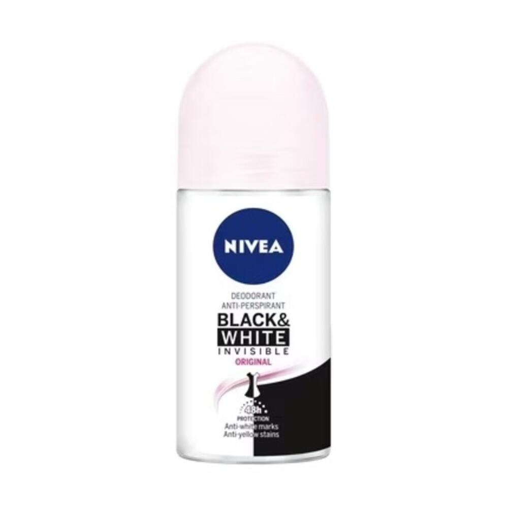 Nivea Black & White Invisible Roll-On Deodorant - 50 ml
