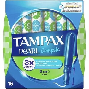 Tampax Pearl Compak Super - 16 stk.