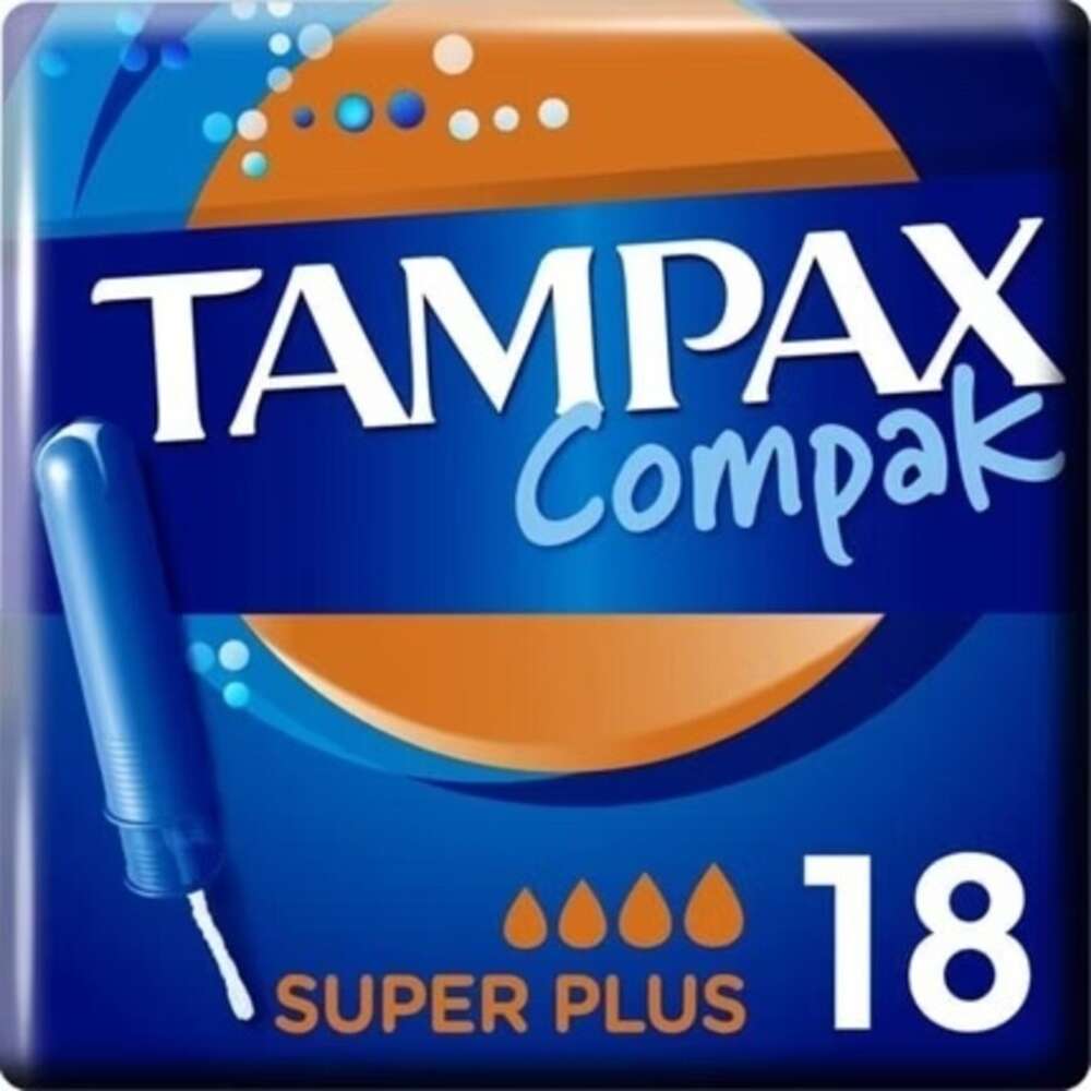 Tampax Compak Super Plus Tamponer med Applikator – 18 stk