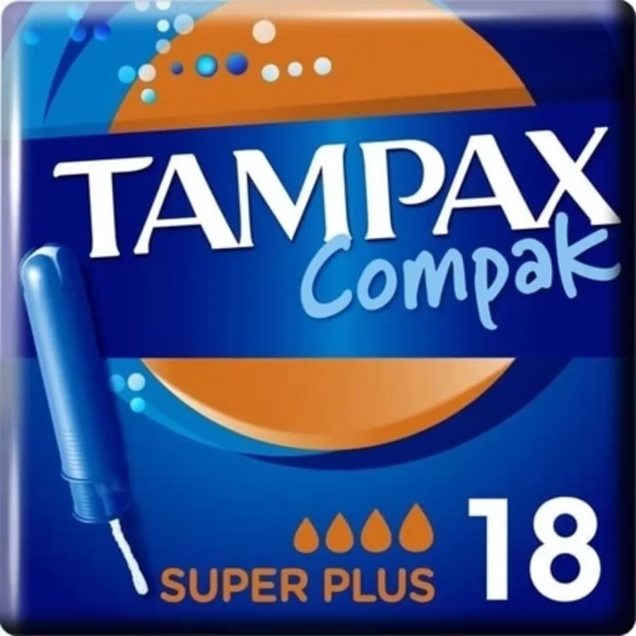 Tampax Compak Super Plus Tamponer med Applikator – 18 stk