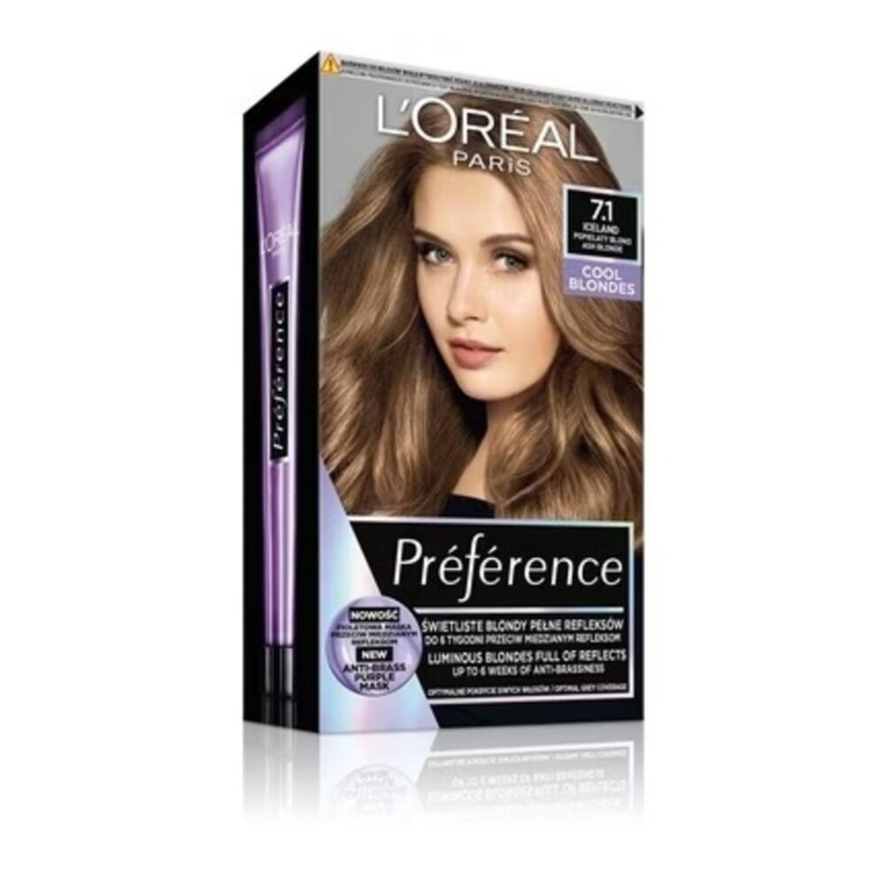 L'Oréal Paris Préférence 7.1 Iceland – Askeblond hårfarve Permanent Hårfarve