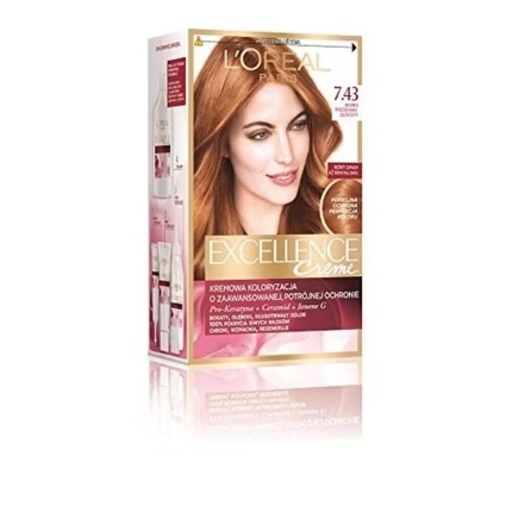 L'Oréal Paris Excellence Creme Permanent Hårfarve 7.43 Blonde Copper-Gold