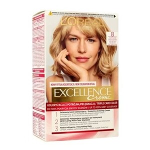 Loreal Excellence Creme Permanent Hårfave 8 Light Blonde