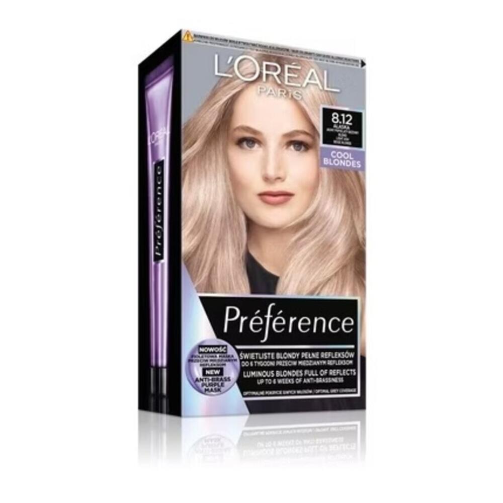 L'Oréal Paris Preference Permanent Hårfarve 8.12 Alaska - Light Ash Beige Blond