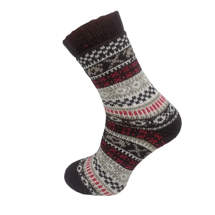 Uldsokker med Mønster 