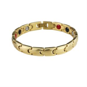 Guld Puzzle Titanium Magnet Armbånd
