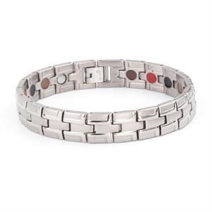 Silver Titanium Magnet Armbånd