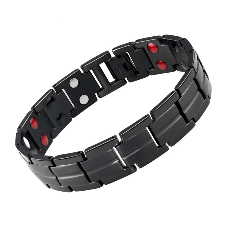 Svart Rem Titan Magnetarmband.
