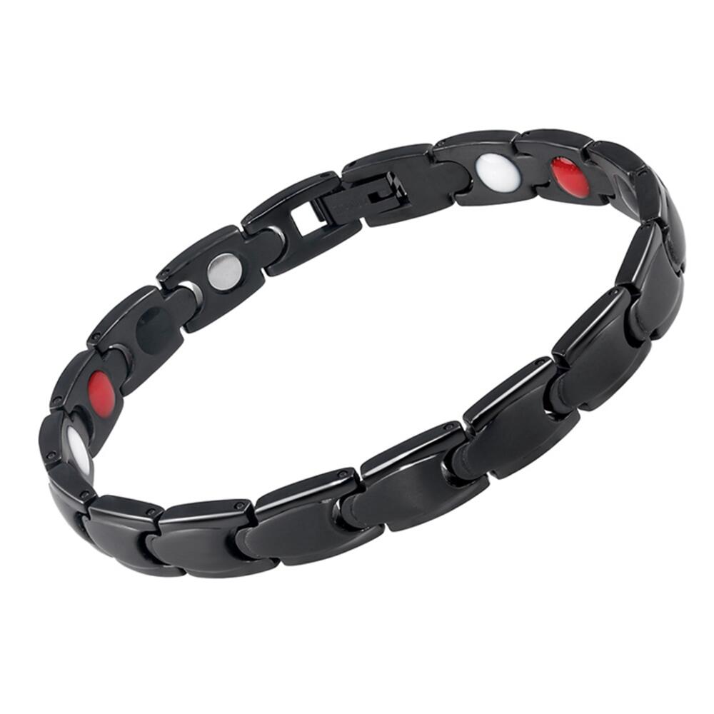 Black Puzzle Magnetarmbånd i Titanium - 1 stk.