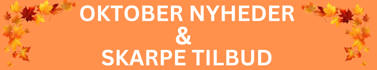 Gå ikke glip af vores oktober nyheder, favoritter og skarpe tilbud!