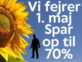 Vi fejrer 1. maj - Spar op til 70%